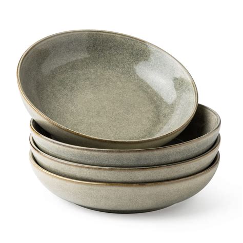 AmorArc 8.5'' Large Pasta Bowls, 36oz Stoneware Pasta Serving Bowls Set ...