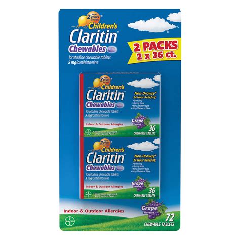 Children's Claritin Chewable 5 mg 72 Count - Affordable Meds