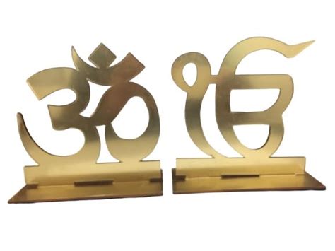 Buy RK Basics GURUJI Om & Ek Onkar Set of 2 Tabletop for Worship ...