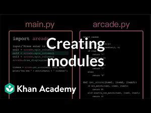 Creating modules | Intro to CS - Python | Khan Academy