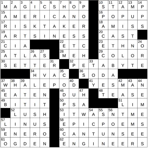 1015-22 NY Times Crossword 15 Oct 22, Saturday - NYXCrossword.com