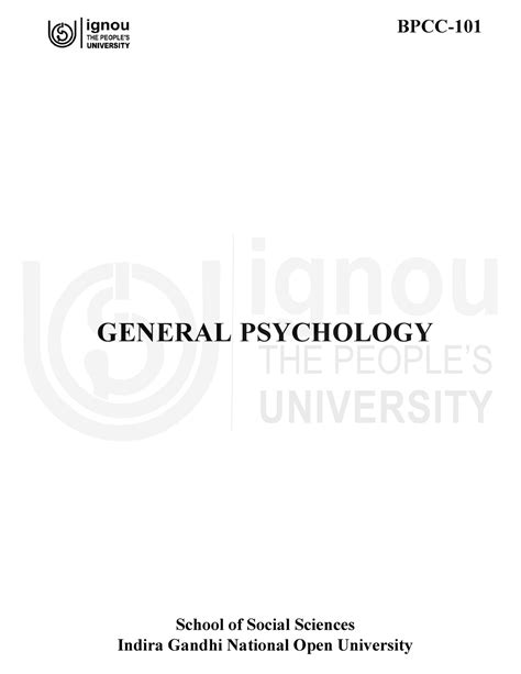 BPCC-101 Block-1-U1,U2 - BPCC- School of Social Sciences Indira Gandhi ...