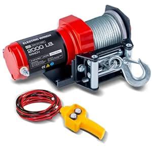 RUGCEL 2000-lb. ATV/UTV Electric Winch : Amazon.in: Car & Motorbike