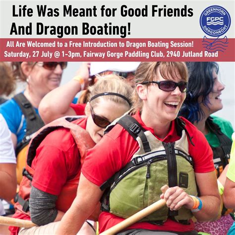 Free dragon boat open house at the Fairway Gorge Paddling Club, 2940 ...