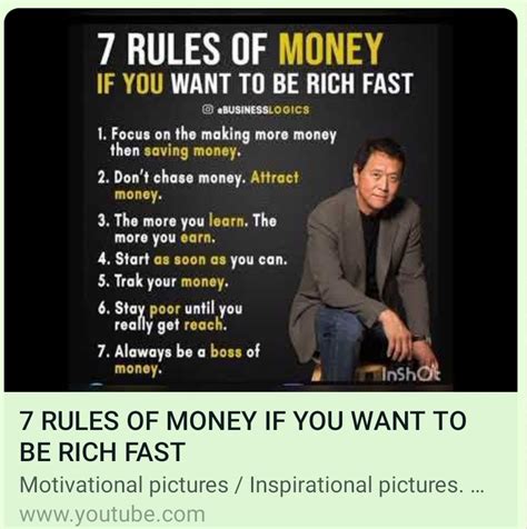 7 Rules of money, if you want become rich fast as per Ribert kiyosaki ...