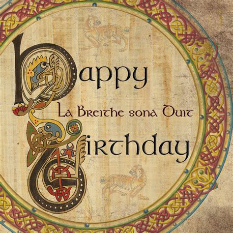 C502 Celtic Happy Birthday Card