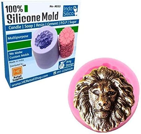 AKT 3D Lion Head Silicone Molds Animals Candy Chocolate Fondant Mold ...