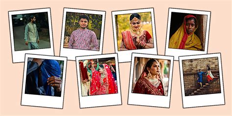 Traditional Indian Clothing Instant Photo Style Display Images
