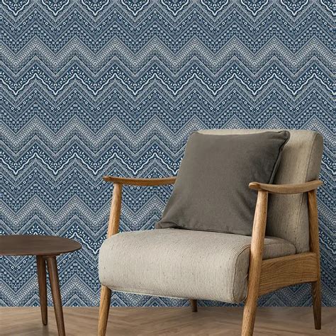 Horizon Design Wallpaper Roll in Blue Color | Life n Colors