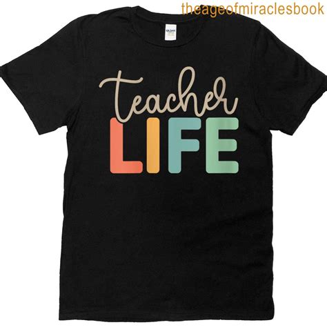 Womens Teacher Life English Teachers Retro Kindergarten Teacher T-shirt