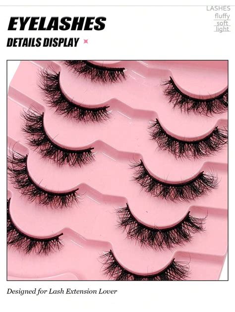 5 paires de faux cils en fourrure de vison volumineux et moelleux ...