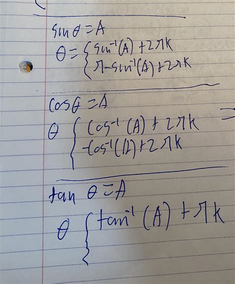 [pre Calculus] missed a day of school. What are these equations called? I search trig equations ...