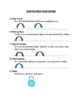 Image result for How to Open a Locker