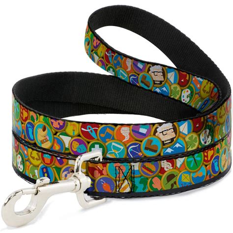 Buckle-Down DL-WDY213-W Pet Leash-Stacked Wilderness Explorers Badges ...