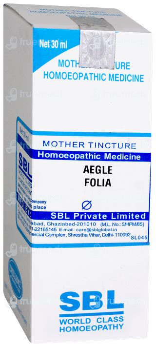 Sbl Aegle Folia Q Mother Tincture 30ml - Uses, Side Effects, Dosage ...