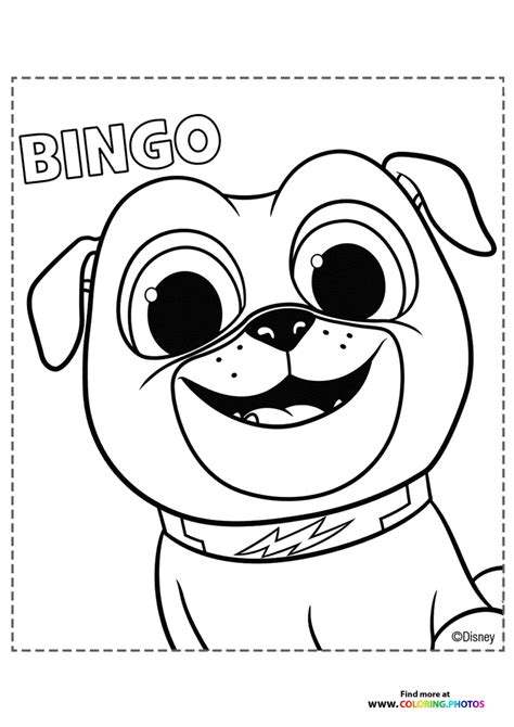 Bluey Bingo - Coloring Pages for kids