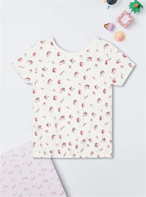 Buy Girls Floral Print Top Online at just Rs. 299.0 - 1000014870243 ...