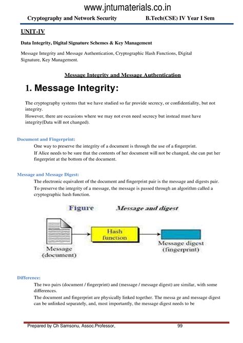 Unit 4 - unit 4 notes - ####### Cryptography and Network Security B(CSE ...