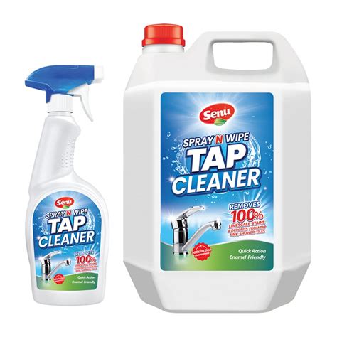 Senu Spray 'N' Wipe Tap Cleaner for Bathroom, Kitchen, Shower, Sink ...