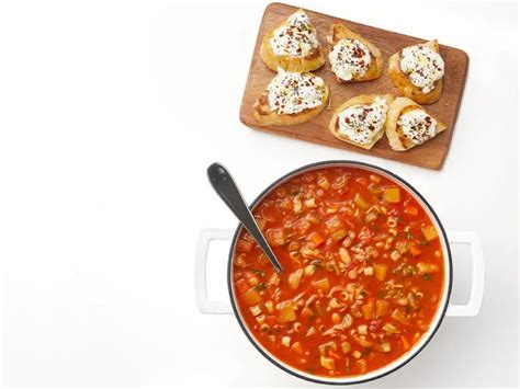Minestrone with Burrata Toasts Recipe | Food Network Kitchen | Food Network