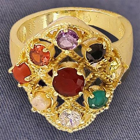 Navratna Ring - Gold Plated Navratna Ring Trader - Wholesaler ...
