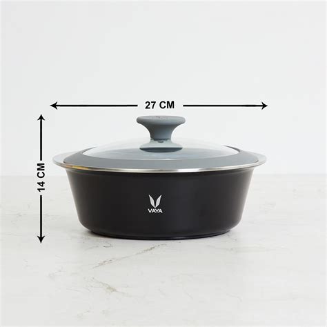Buy VAYA Hautecase Solid Casserole with Glass Lid - 1500 ml from Vaya ...