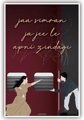 Posters Vintage Bollywood Poster Funny Quote Ja Simran Ja DDLJ Dilwale ...