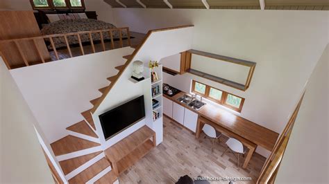 13x23 Loft House Plan 4x7 Meter 2 Beds 1 Bath Gable Roof Free House ...