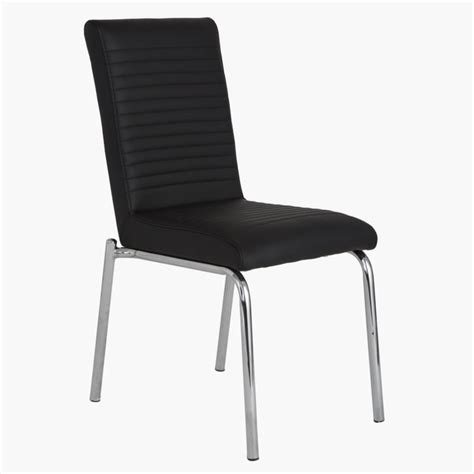 Buy Floris Set of 4 Faux Leather Dining Chairs - Black from Home Centre ...