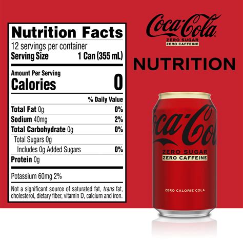 Coke Zero Nutrition Label