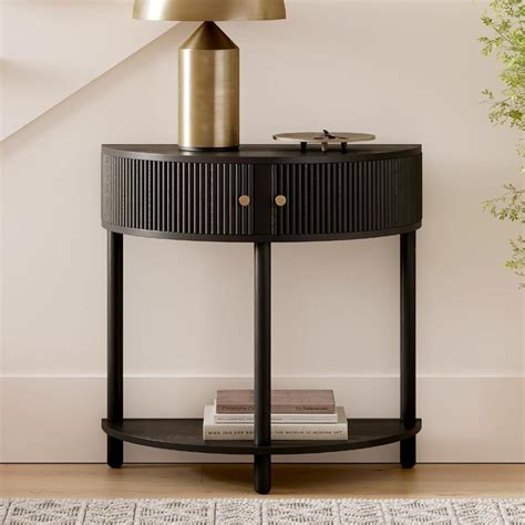 Amazon.com: Stead Entryway Table Fluted Half Moon Console ...