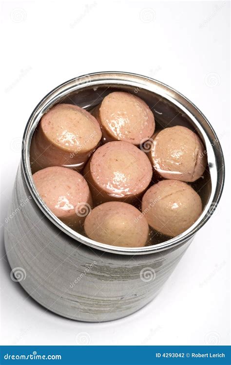 Vienna sausage in tin can stock photo. Image of close - 4293042