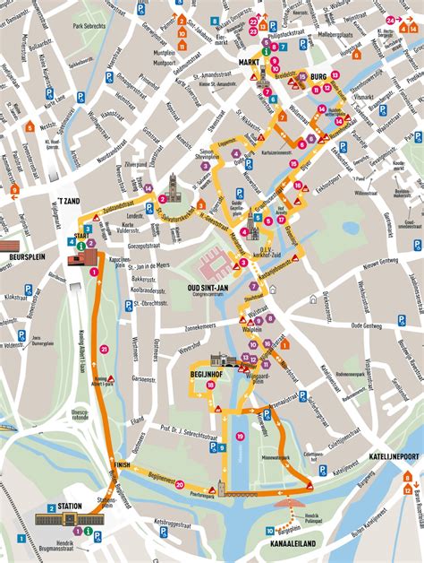 Guide To Bruges Map How To Spend A Day In Bruges Walking Route