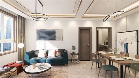 蓝调 - 欧式风格两室两厅装修效果图 - 设计师唐凤阳设计效果图 - 每平每屋·设计家