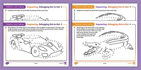Grade 2 Robotics and Debugging Dot-to-Dot (teacher made)