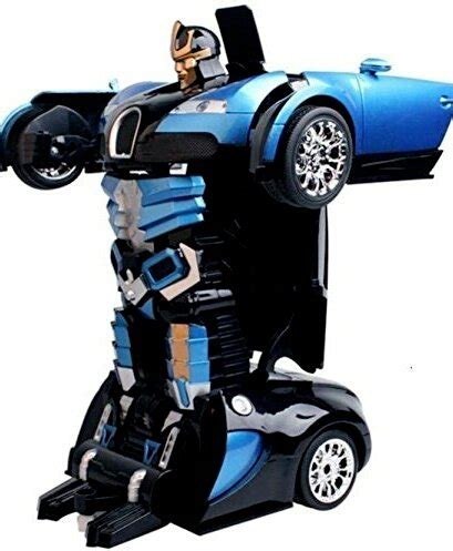 PLAY DESIGN New Robot Sports Car Toy with Convertible Robot with Lights ...