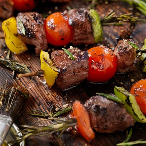 Sweet & Spicy Steak & Veggie Rosemary Skewers – The Little Shop of ...