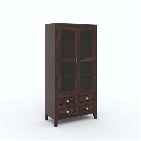 Wooden Bookshelf with Drawers Storage for Study & Living Room in Walnut ...