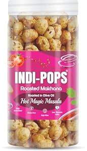 Indi-Pops Roasted Makhana (Lotus Seeds) - Hot Magic Masala | Phool ...