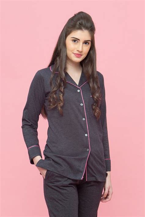 Classic Anthra Pyjama Set – De-Nap.in