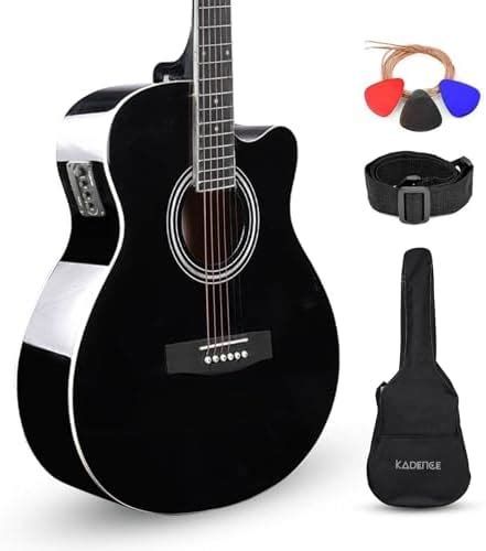 Kadence rosewood Guitar Frontier Series, Electric Acoustic Black Guitar ...