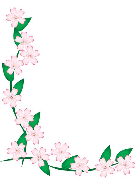 Flower Border Clip Art Simple at Vernon Virgil blog