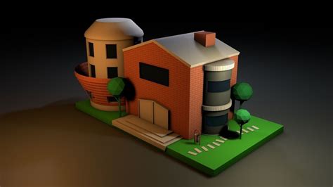 Python Animate 3D House 的图像结果