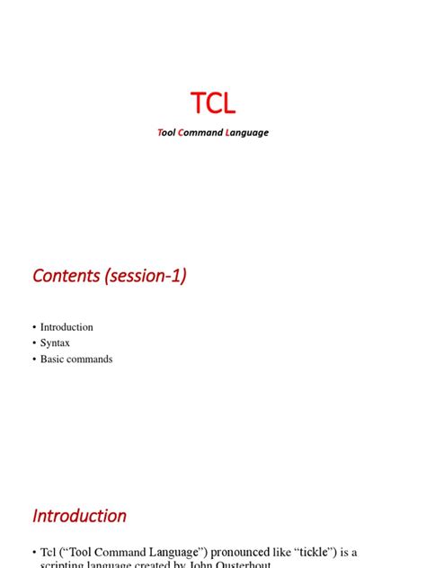Image result for TCL Tutorial for Beginners