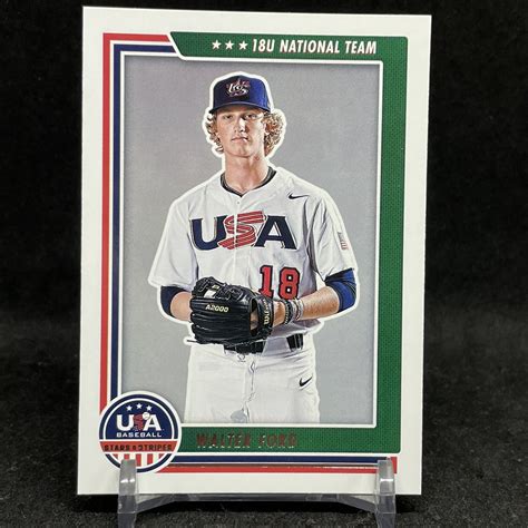 Walter Ford 2022 1st Team USA Baseball Rookie Card Mariners Draft Pick RC