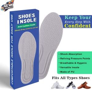 Adbee Shoes Pads Soft Insole Sole Protector PU Foam 5D Cushion For Men ...