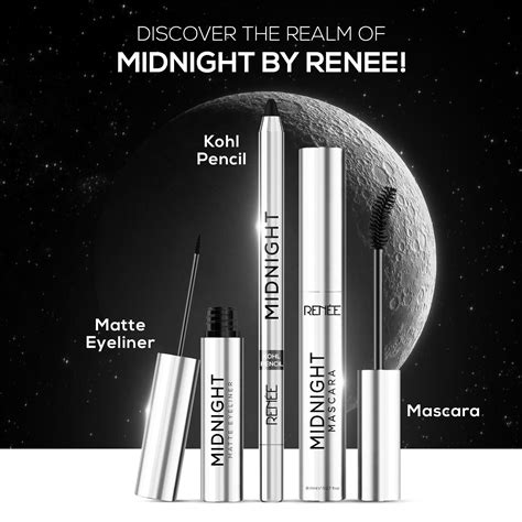 RENEE Midnight Black Kohl Kajal Pencil, Vitamin E, Castor oil, Olive ...