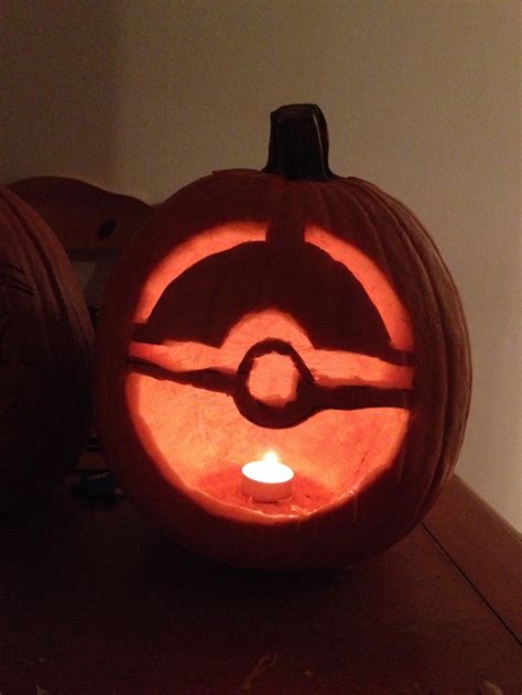 Pokeball Pumpkin DIY: Carved Pumpkins with Pokemon Candles
