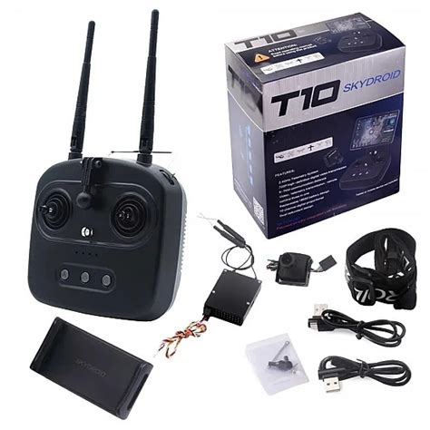 Skydroid T10 2.4GHz Remote Controller with 10CH Receiver and 720P ...