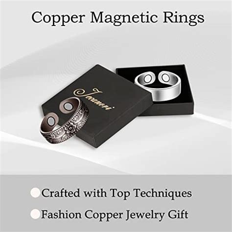 Jecanori 2PCS Magnetic Lymphatic Drainage Therapeutic Rings for Women ...